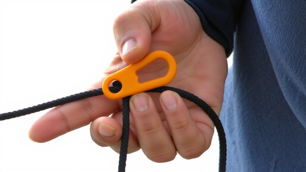 adaptive tools for one handed knot tying