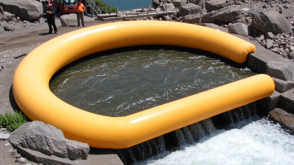 air filled water control barriers