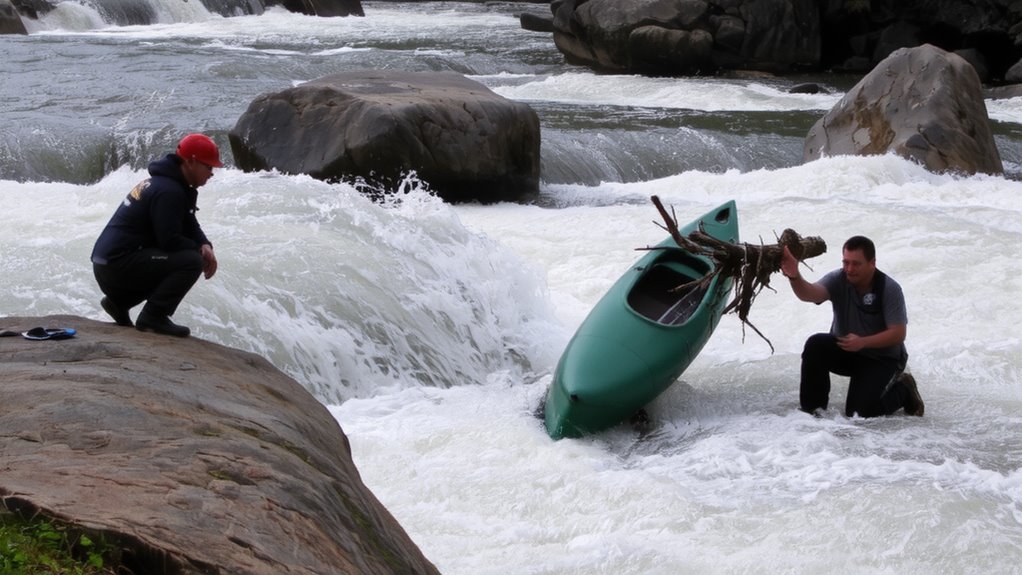assess flow before approaching