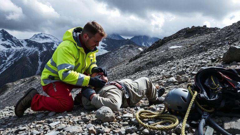 assess injury after rockfall