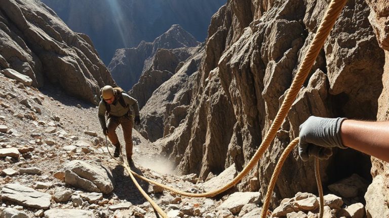 blind gully rope descent