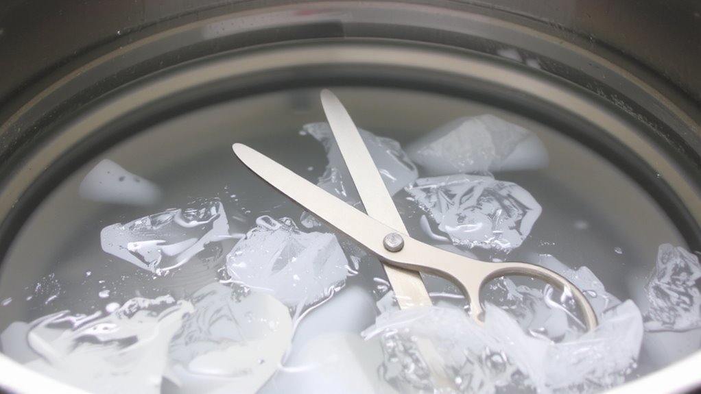 boil metal scissors ten minutes