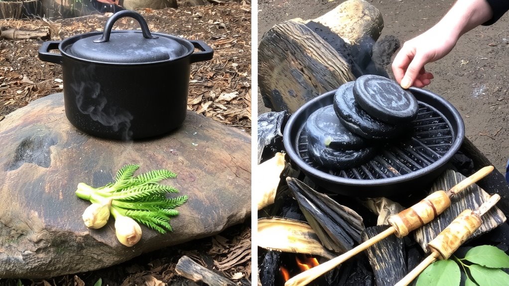 boil or roast wild plants