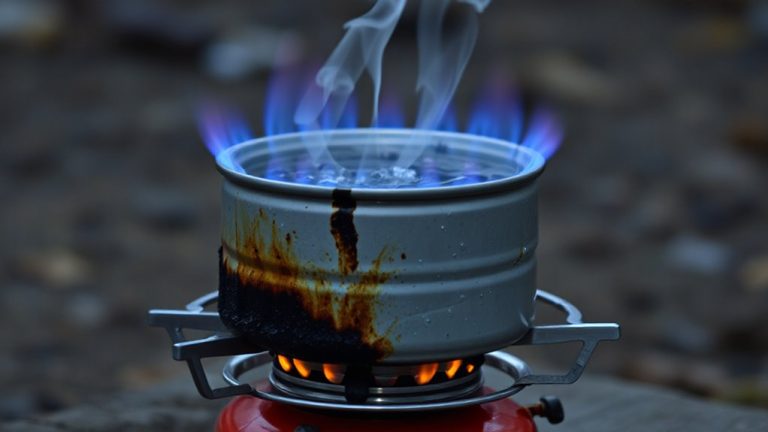 boiling water in metal can