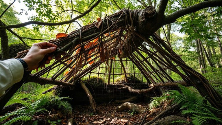 camouflaged shelter construction