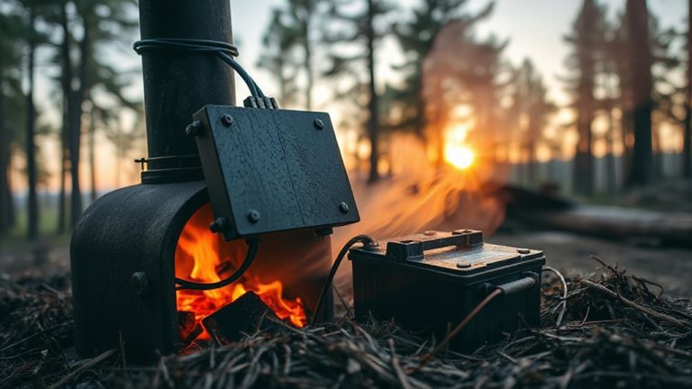 campfire powered battery charging