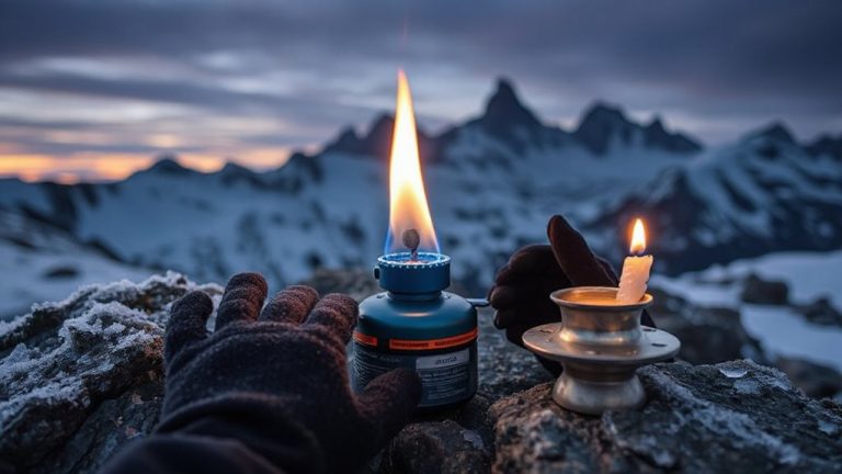 candle and alcohol gel flame