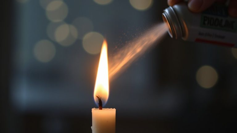 candle and deodorant ignition