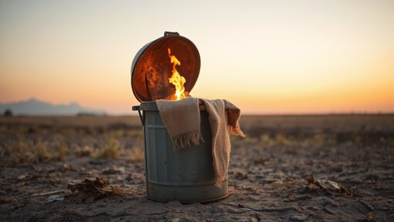 candle and gasoline rag