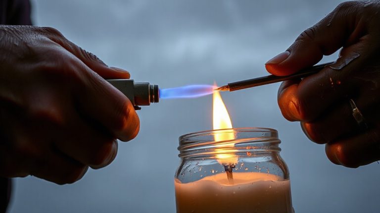 candle and propane ignition