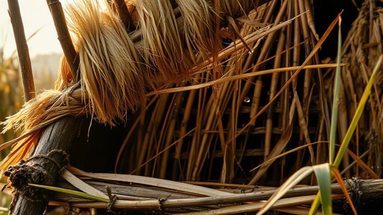 cattail fluff debris shelter