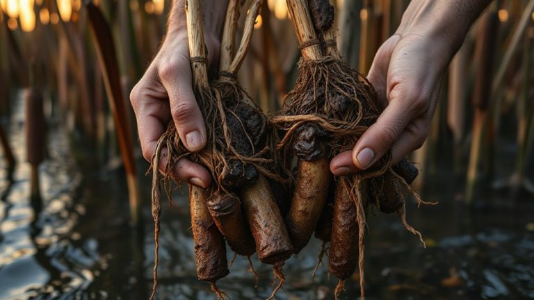cattail rhizomes high starch