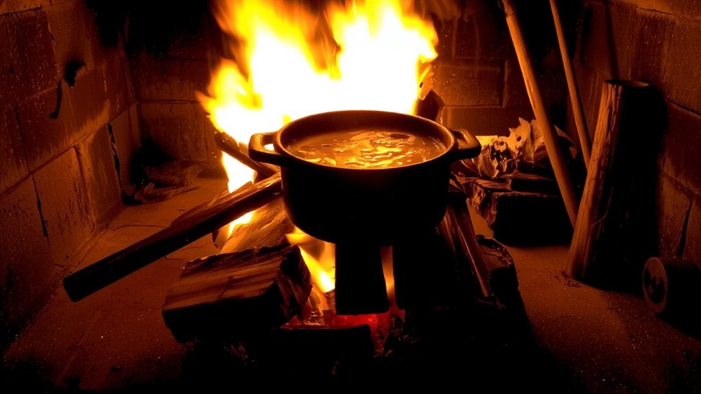 center pot for full flame contact