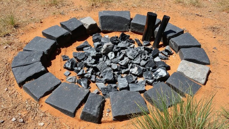 charcoal remnants as landmarks