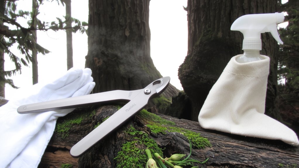 clean tools safe foraging