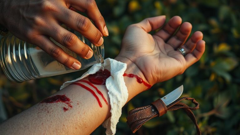 clean wound with caution