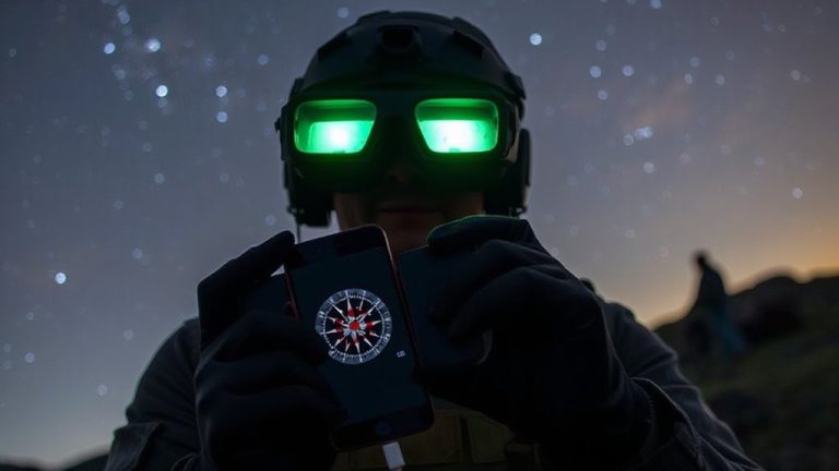 compass apps with night vision
