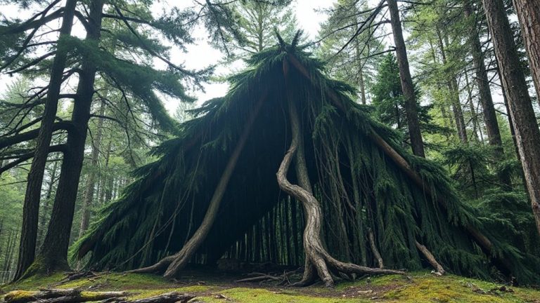 conifer bough a frame shelter