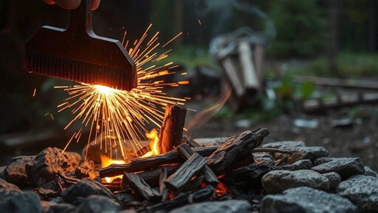 create fire using car battery and steel brush