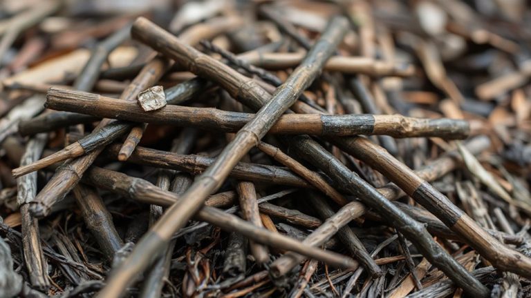 crossed twigs fire lay