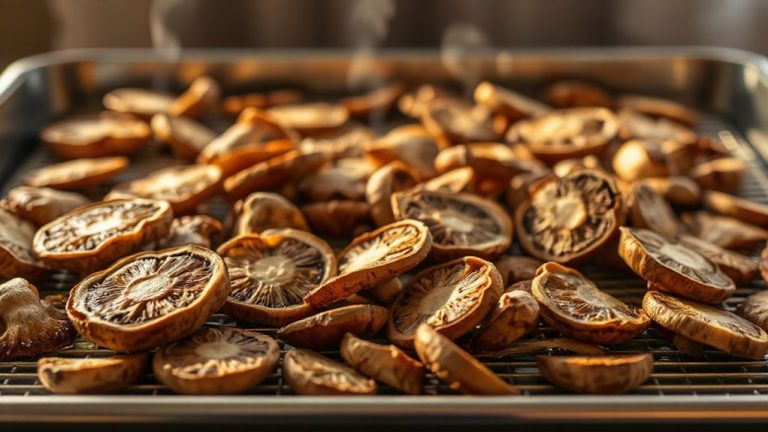 dehydrate mushrooms safely at 160 f