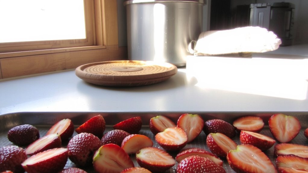 dehydrate wild strawberries efficiently