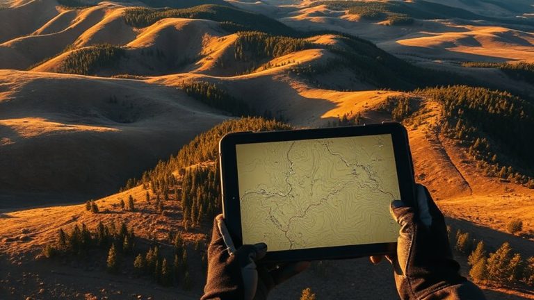 digital topo maps locate natural windbreaks