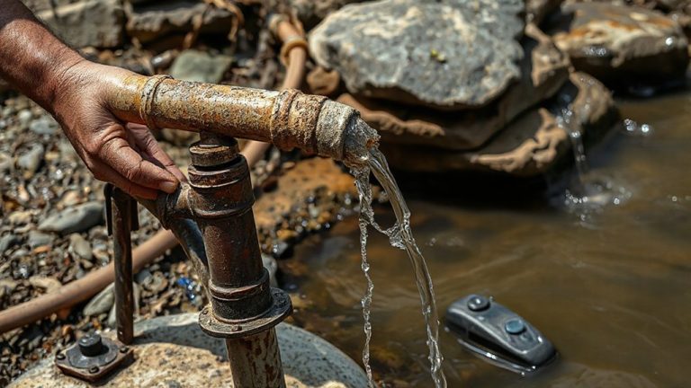 diy water pump with found materials