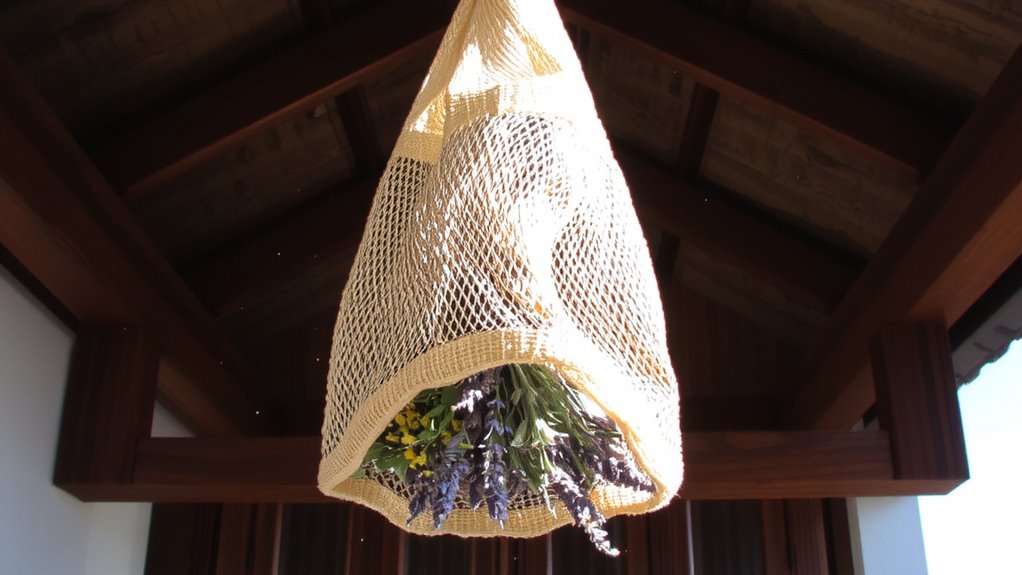 dry herbs in mesh bags