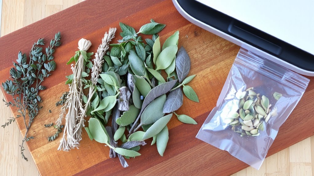 dry herbs thoroughly before sealing