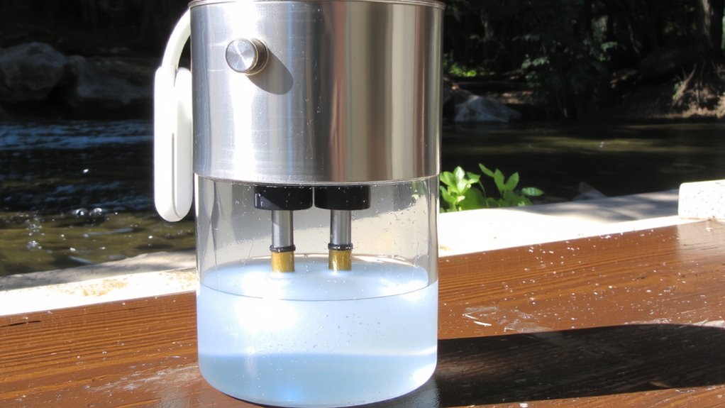 electrolytic disinfection using electric current