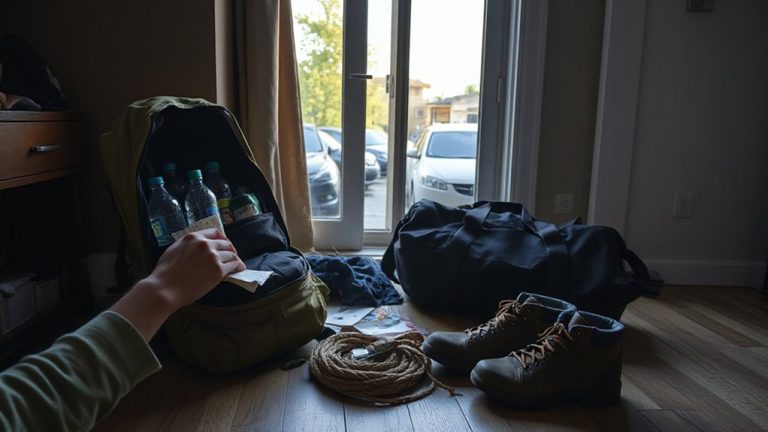 evacuate safely with minimal gear