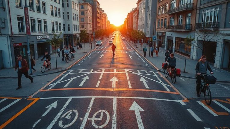 evacuation routes for cyclists and pedestrians