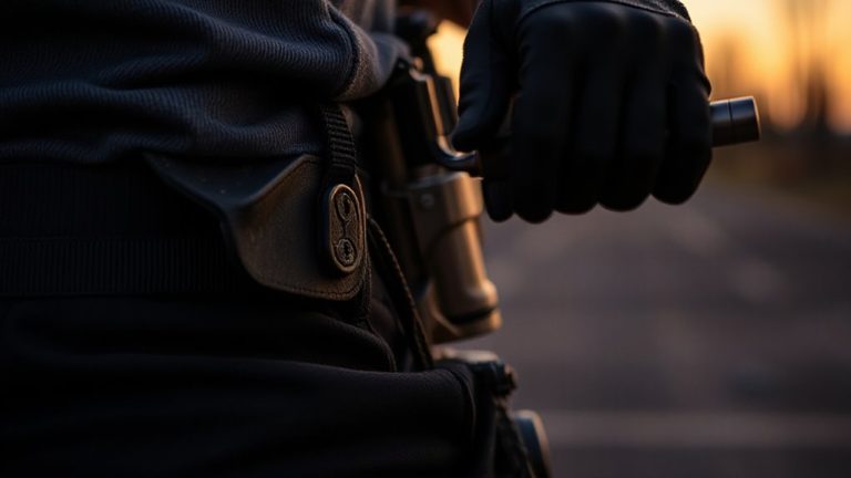 faster deployment with retractable holsters