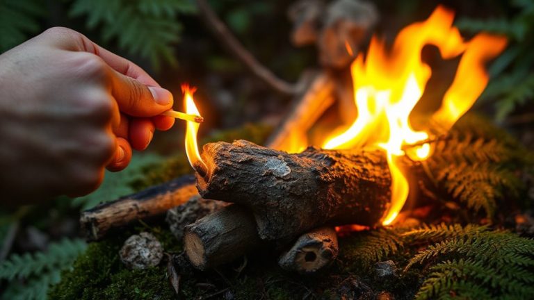 fatwood ignition in humid jungles