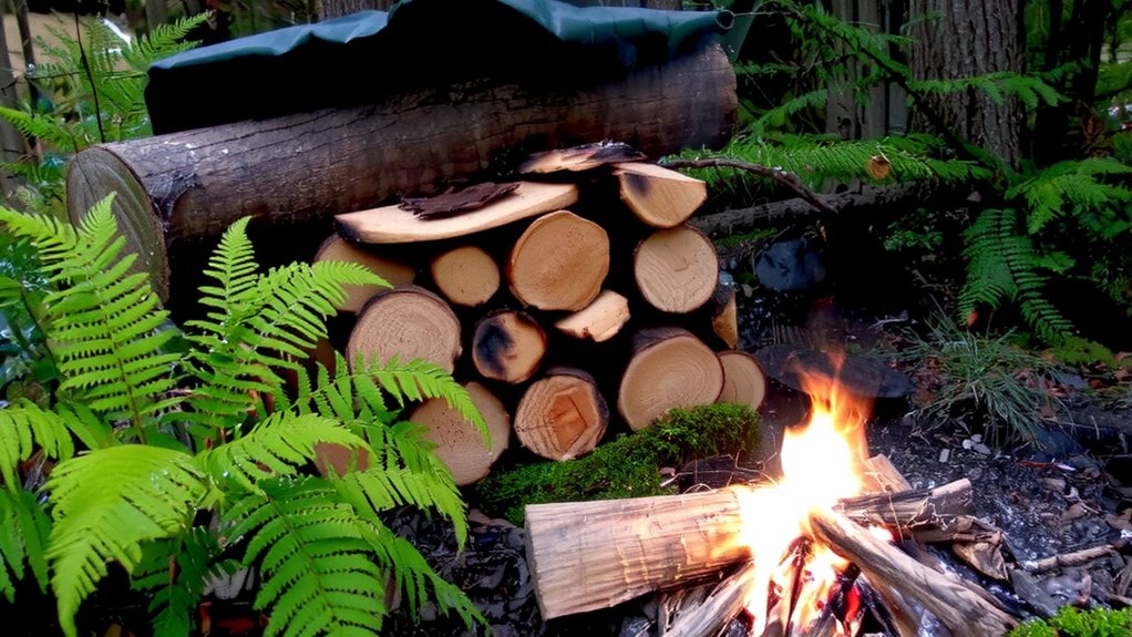 fire lays for rainy conditions
