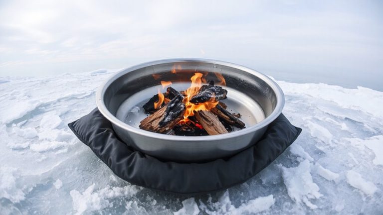 fire on ice with tray