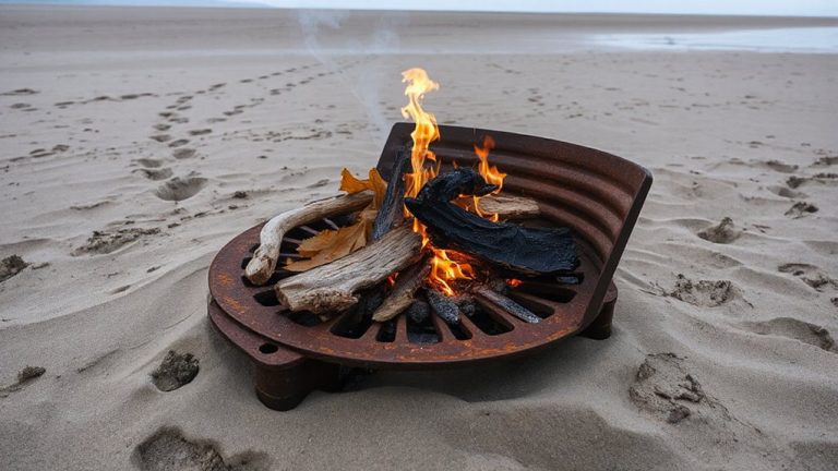 fire on sand grate barrier