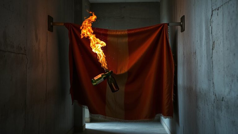 fire resistant blankets indoors deflect molotovs