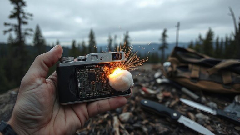 fire starting with camera capacitor