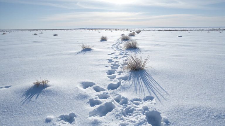 firm snow crust walking