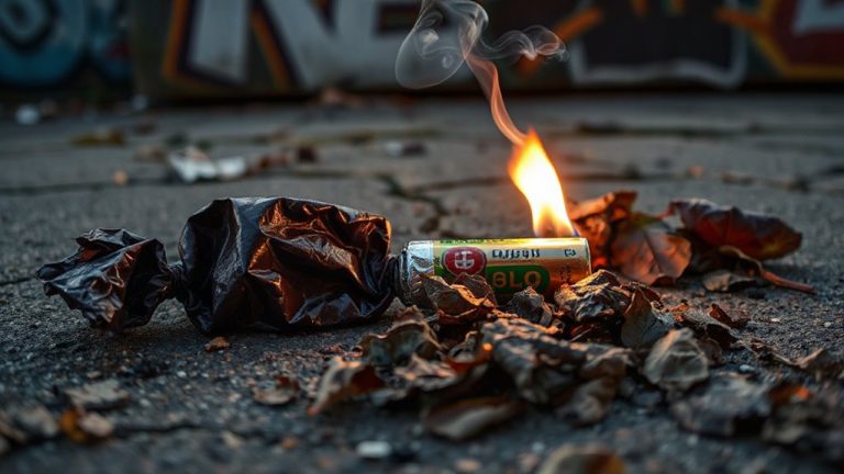 flashlight battery foil fire start