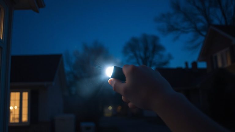 flashlight signals between windows
