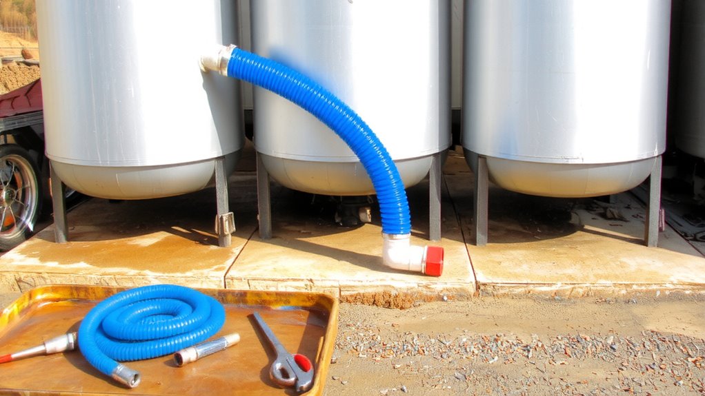 flexible fittings enable fast disconnections