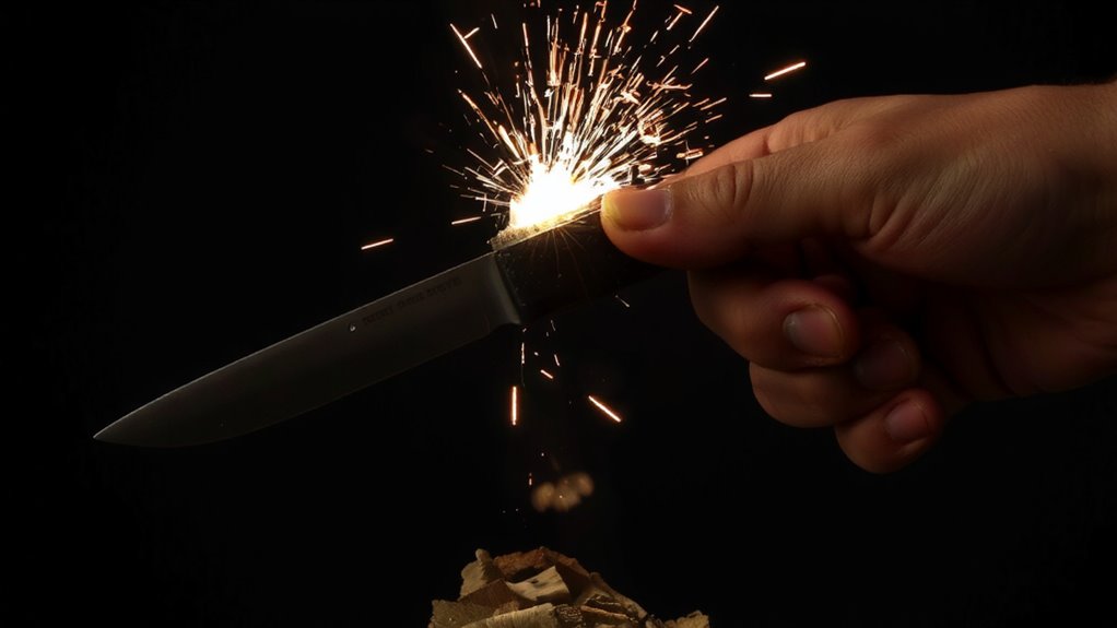 flint knife tinder sparks