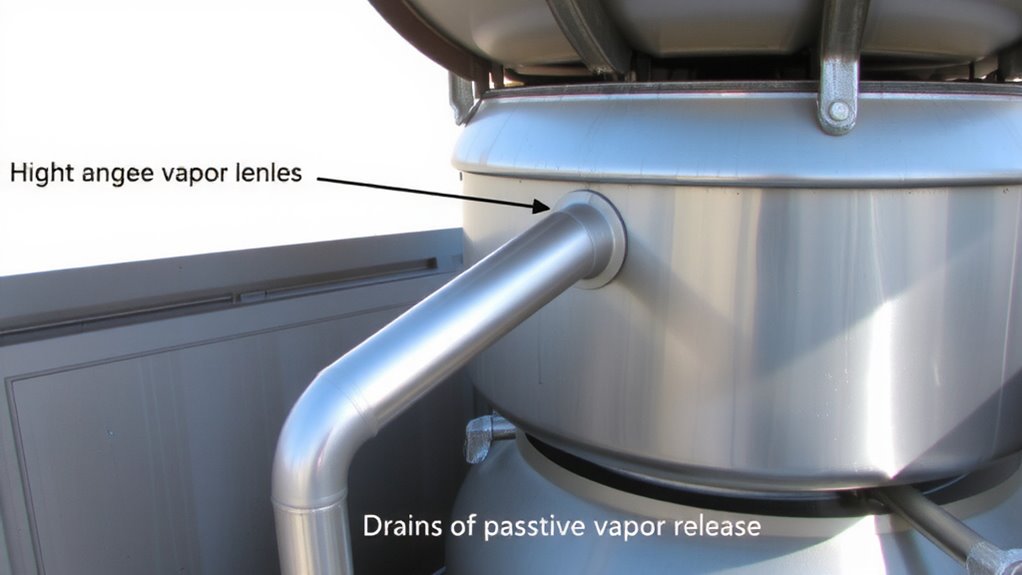 gravity driven vapor drainage system