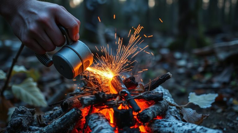 hand cranked spark fire starting