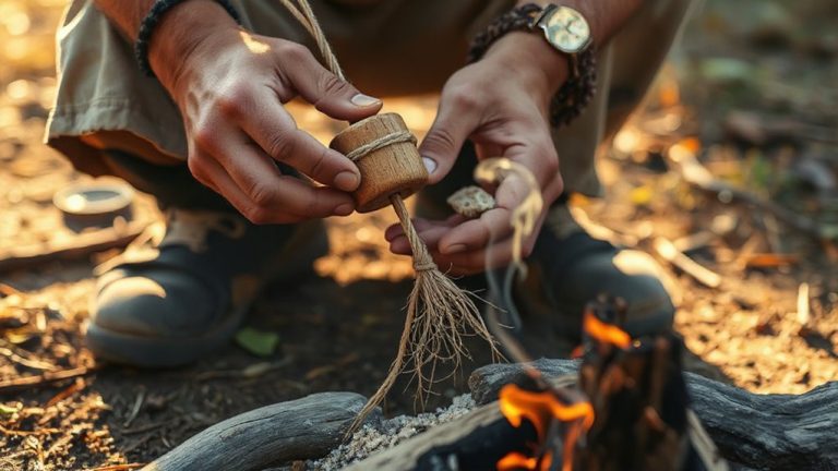 hardwood bow drill fire starting