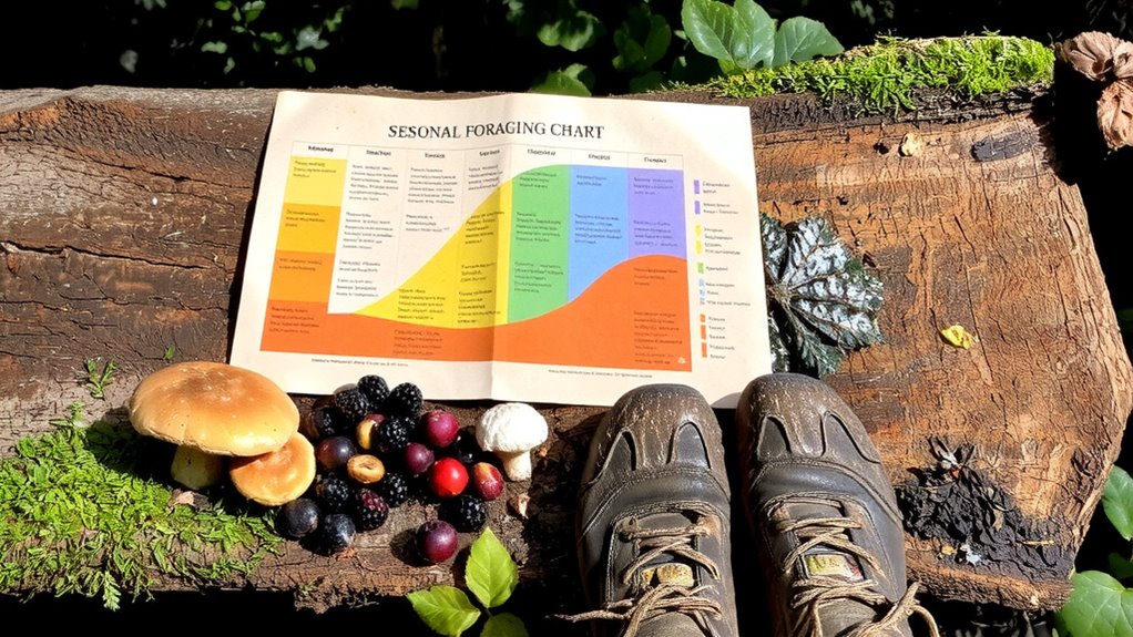 harvest wild edibles seasonally