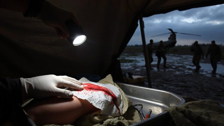 infected incision management during evacuation
